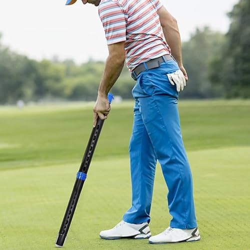 MUXSAM Golf Ball Picker Obere Aluminiumlegierung Golf Ball Retriever Shag Tube, Golf Ball Shagger Hält 20 Golfbälle Retriever Tool Golfball Sammler, schwarz