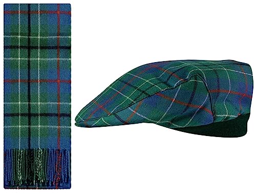 Ensemble cadeau foulard et casquette en laine d'agneau Duncan Ancient Tartan pour Noël