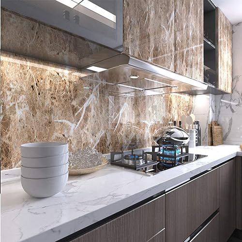 Image of KASHIVAL Clear Wall Protector, Self Adhesive Removable Contact Paper, Plastic Stickers For Office From Trash, Chair Back, Wallpaper, Door Scratch (Size : 60*200 Cm, Peanut Marble A3160 Cms)