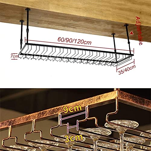 Support de verre à vin en métal robuste pour étagère suspendue - 3