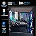 STGAubron Gaming PC Desktop Computer, AMD Ryzen 5 5500 up to 4.2G, GeForce RTX 3060 12G, 16G DDR4, 1T SSD, WiFi 6, BT 5.2, RGB Fan x4, Windows 11 Home