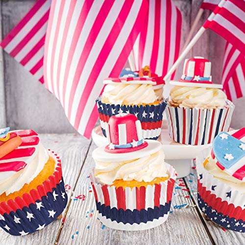 Cápsulas para cupcakes resistentes que no se pegan, moldes de papel para muffins con diseños 6