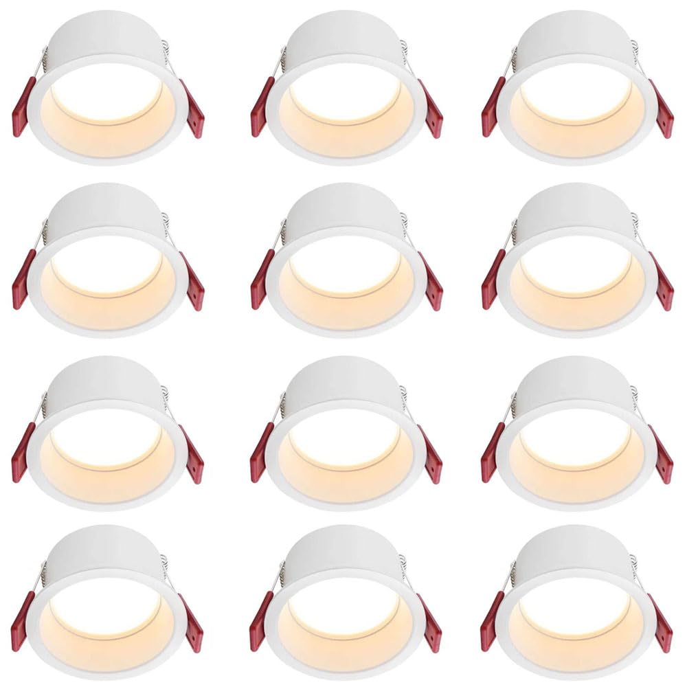 12 Unidades De Focos Led Empotrables Regulables De 3 Colores, Downlight Blanco Ultrafino De 3,3 Pulgadas, Foco De Techo Led De 6 W, Focos Empotrables Antideslumbrantes, L