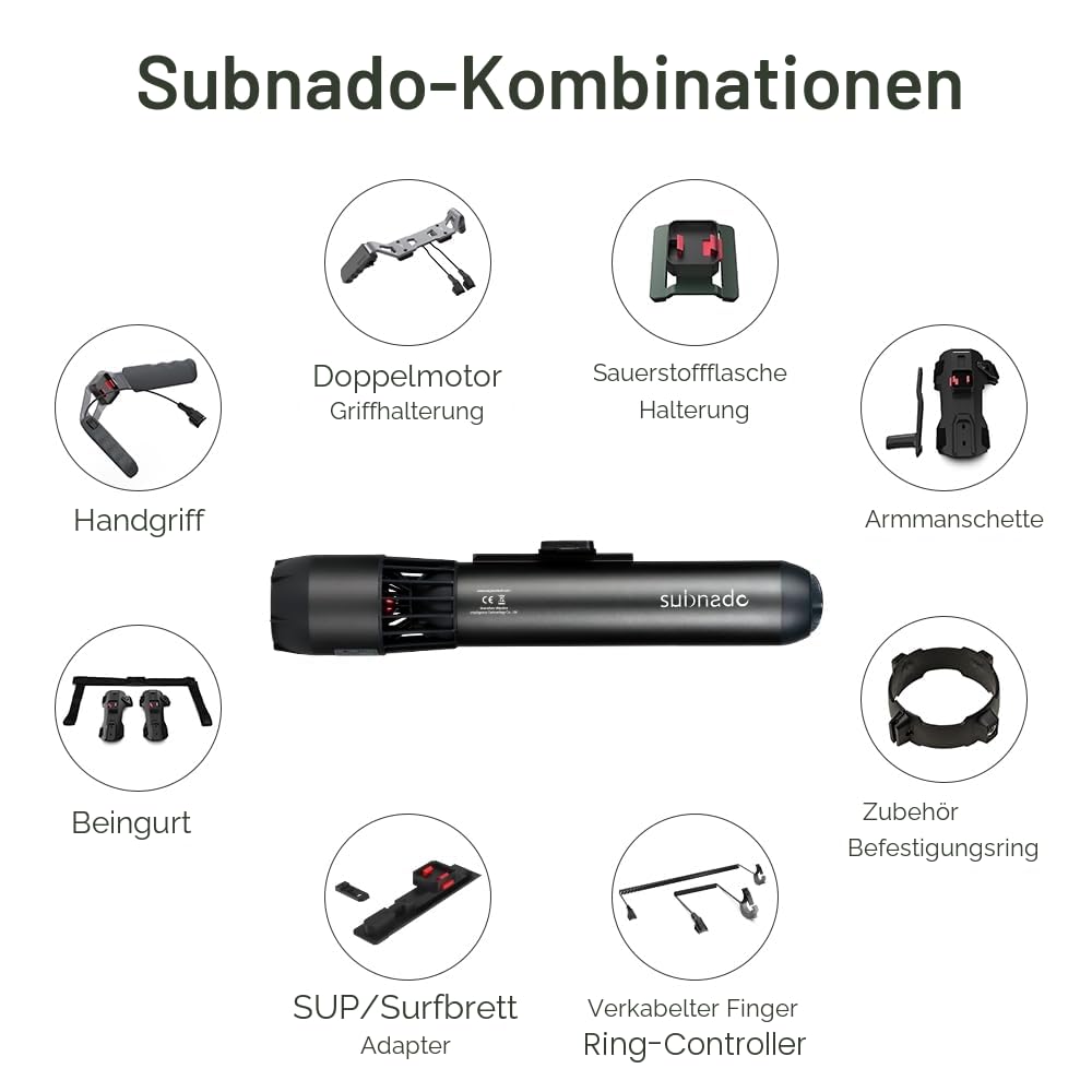Waydoo Subnado Unterwasser-Scooter Haupteinheit, Grau