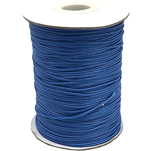 Fqtanju 186 Yards 1Mm Waxed Cotton Cord Thread Beading String For Chinese Knotting, Kumihimo, Bracelet, Necklace, Jewelry Making Crafting Beading Diy Accessories And Sewing (Blue) #TOP2