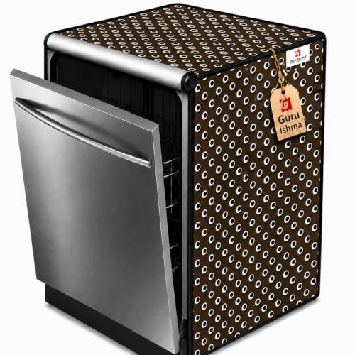Image of Dishwasher Cover for 12 to 15 Place Setting | Water-Resistant Dustproof Zip Cover | Universal Fit Compatible with Bosch, LG, IFB, Hafele, Faber & More | 63 x 63 x 88 cm | Design 4