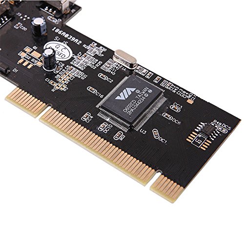 axGear IEEE 1394 Firewire 4/6 Pin 4 Ports High Speed PCI Card for PC