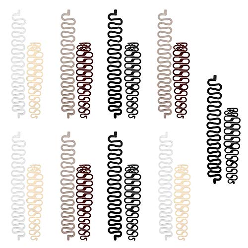 Yangfei - 18 herramientas de trenza para cabello, herramientas de peluquería trenza, accesorios para trenzar y hacer un trenzado rápido y sencillo, accesorios de peluquería DIY