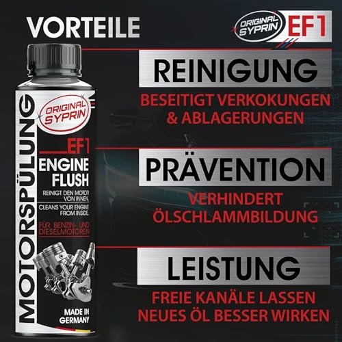 Original Syprin Motorspülung - Engine Flush Reiniger, Motor Innenreinigung und Spülung - Geeignet für Diesel und Benzin Motoren 1x