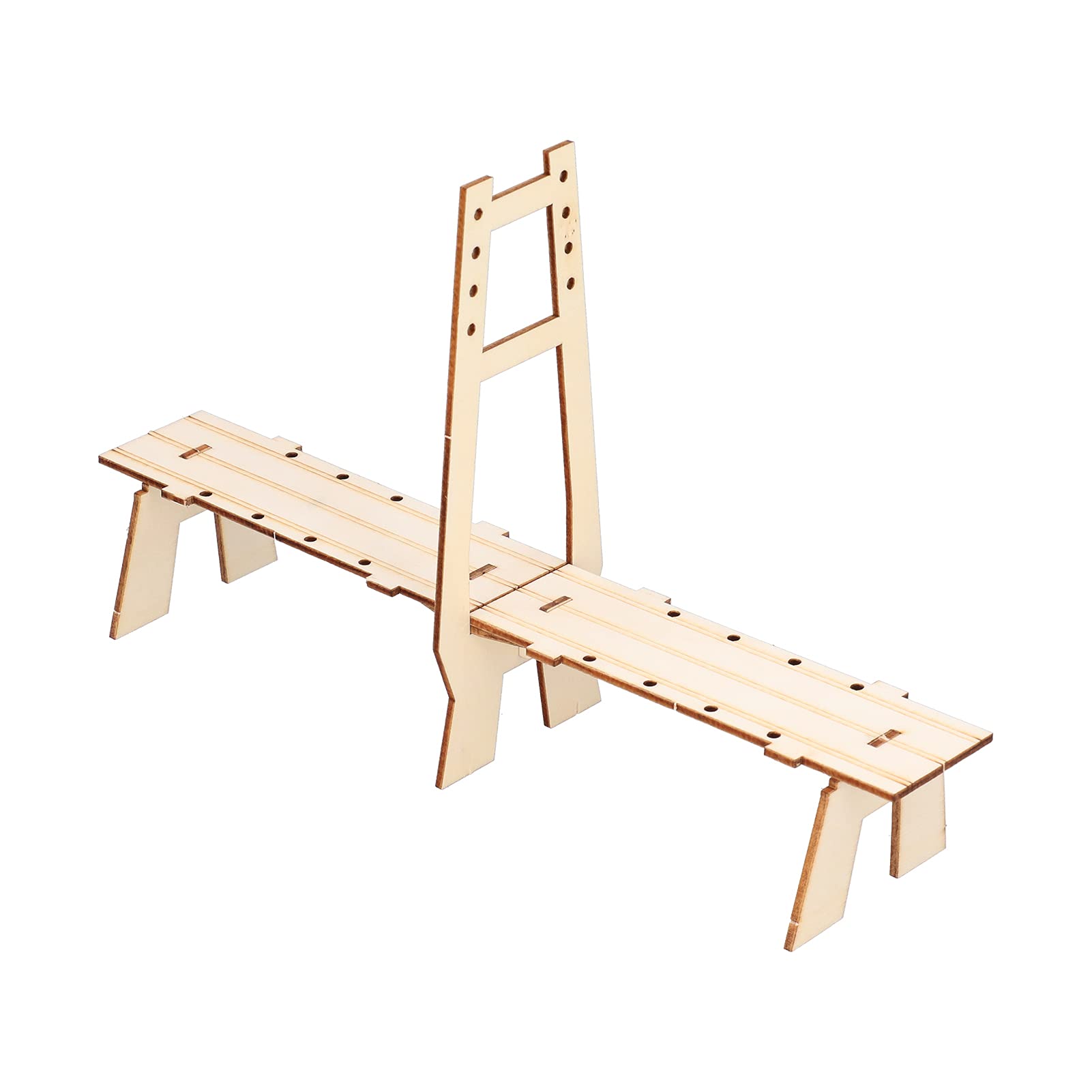 HURRISE STEM DIY Bridge, Wood Assembly Bridge DIY Wood Bridge Wood Bridge Model for Science Experiment Educational Early Learning Toy