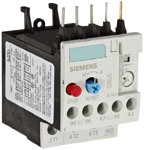 Relé térmico Siemens 3RU11 evita averías en motores S00 de 0.9 a 1.25A