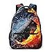 Zaini Casual per Ragazzi Ragazze Donna Uomo, Disco da hockey su ghiaccio Fuoco Zaino Scuola per Computer Portatile College Borsa Zaino Bambini Daypack