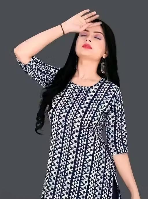 Image of RONIKA Embroidery Everyday Printed Cotton Kurti for Women Indian Ethnic Comfort Outfit