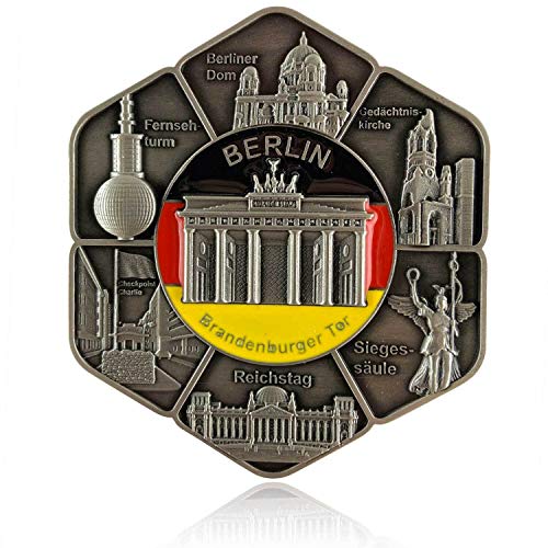 aimant en métal BERLIN | souvenir de capitale typique | aimant de réfrigérateur | conçu en Allemagne