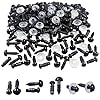 FANGZIDM 100 Piezas Ojos de Seguridad con Arandelas 5MM 7MM Ojos de Juguete de Plástico Negro para Fabricación de muñecas DIY Manualidades