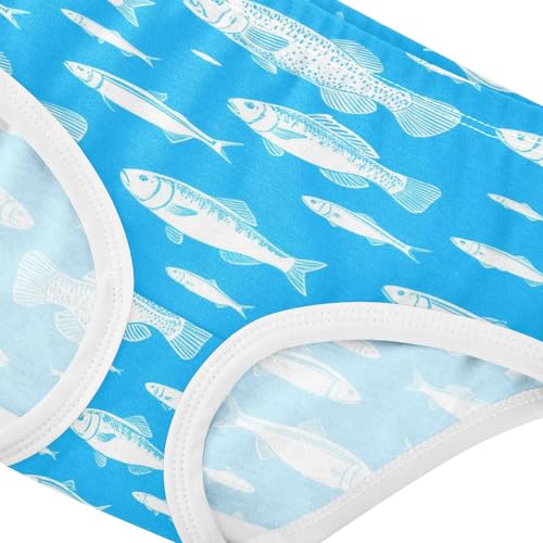 Ocean Fish Blue Toddler Girls's Underwear 2T 23031614