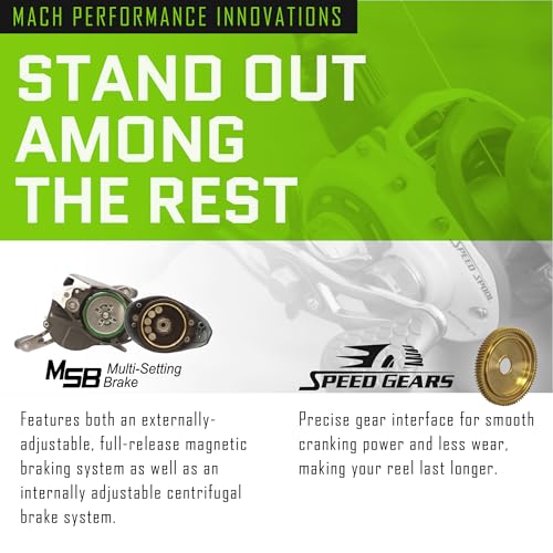 Lew's Mach Crush SLP Series 7.5:1 Baitcast Reel Left Hand