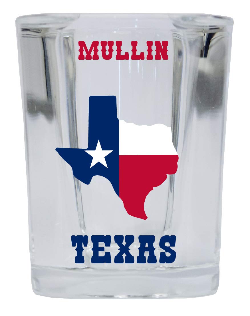 R and R Imports Mullin Texas Square Shot Glass 4-Pack