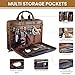 Rasavi Genuine Leather Laptop Messenger Bag for Men– 18 Inch Briefcase Satchel with Shoulder Strap for Office, Travel, Business & Work- Rustic Brown