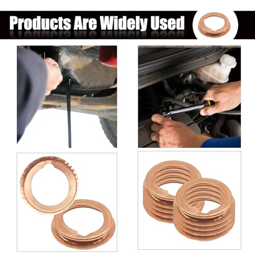 20PCS M12 Copper Oil Drain Plug Gaskets Crush Washer Automotive Parts Replacement for Ford Infiniti Nissan 11026-JA00A