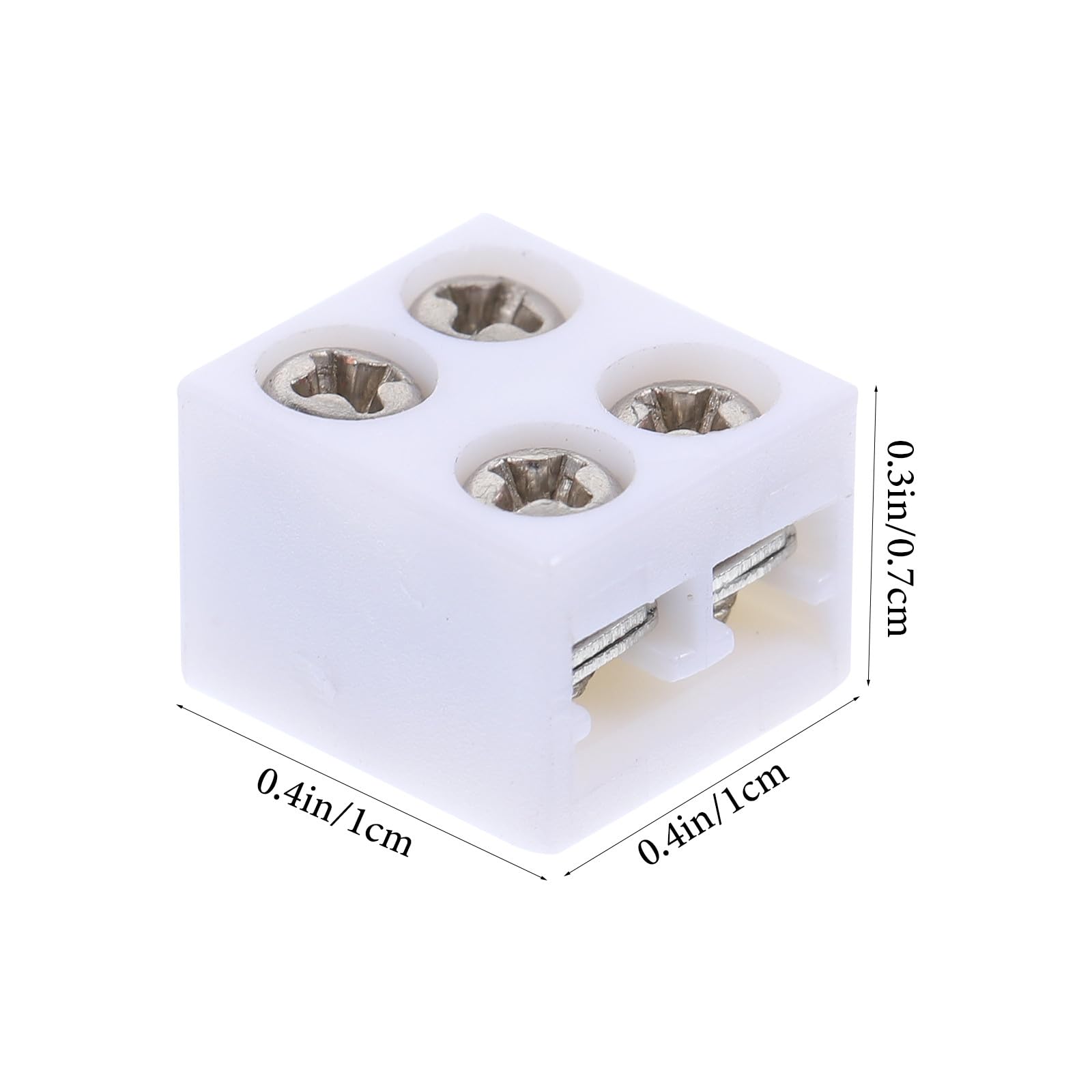Conectores de Tiras de Luz LED sin Soldadura de 2 Pines Adaptador Atornillado para Tira de 8 MM Compatible Cables Sólidos y Trenzados 18-22 Awg Pack de 50 Unidades para