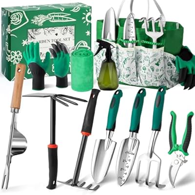 Garden Tool Set for Women, 12pcs Heavy Duty Gar...