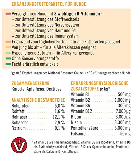 napfcheck Vitamin B für Hunde - Vita-B Komplex Sensitive - hypoallergen - 180 g