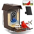 Bird Feeder with Camera, Solar Powered 2K HD Smart Bird House, 2.4G WiFi Outdoor Wild Bird Feeder, Ideal Gift for Nature Lovers for Backyard Garden