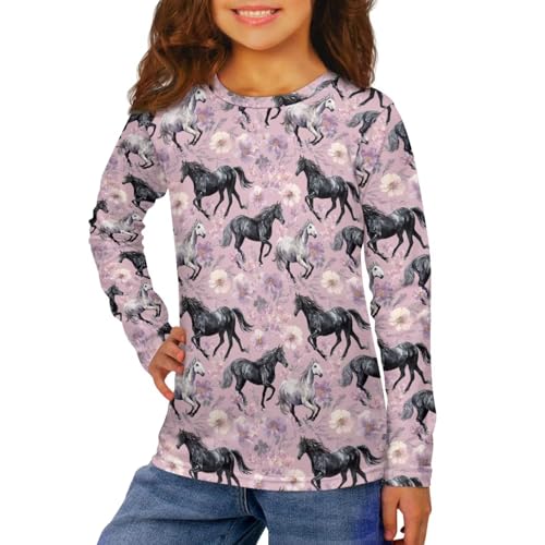 Image of Uourmeti Teens Girls Long Sleeve T Shirts Fall Outfits Boys Active Sportswear Running Tops