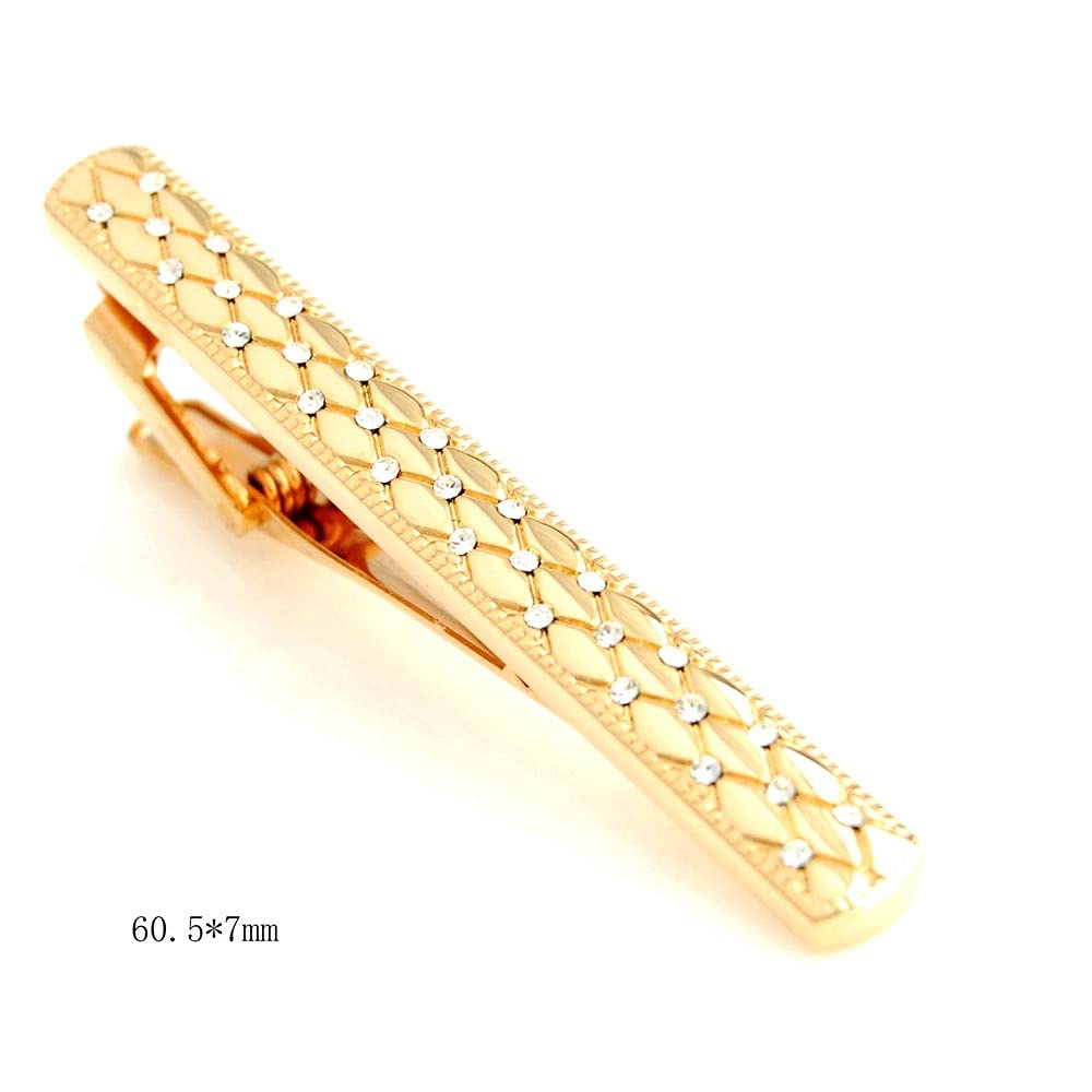 Pinza de Corbata clásica chapada en Oro de Moda para Caballero, Accesorio para Vestido de Novio.