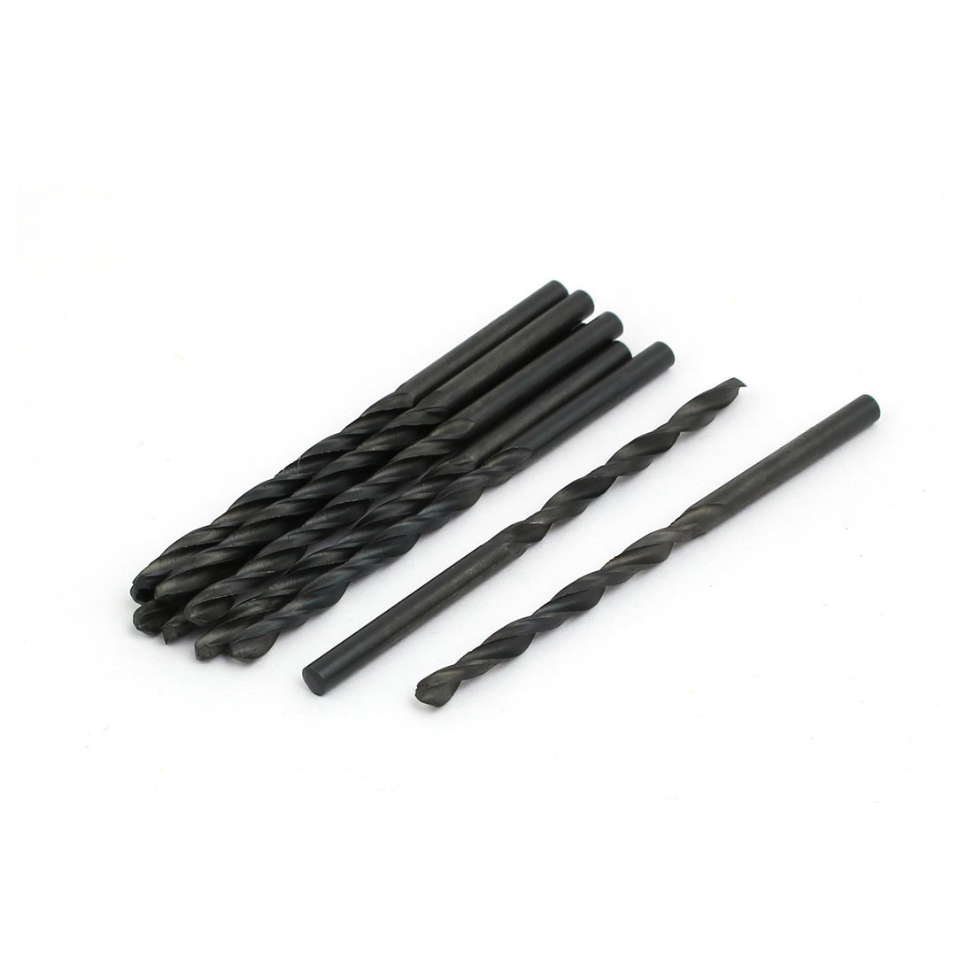 Aexit 3.2mm Dia Tool holder HSS Oxynitriding 2-Flute Straight drill hole Twist Drill Bit Black 10pcs Model:45as319qo174