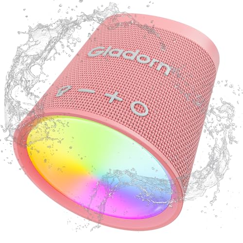 Image of Bluetooth Speaker Wireless, Bluetooth 5.3 Shower Speaker with 9 RGB Lights & 20H Playtime, IPX6 Waterproof Speaker with TWS Pairing, Portable Speaker for Home, Beach, Travel & Birthday Gifts