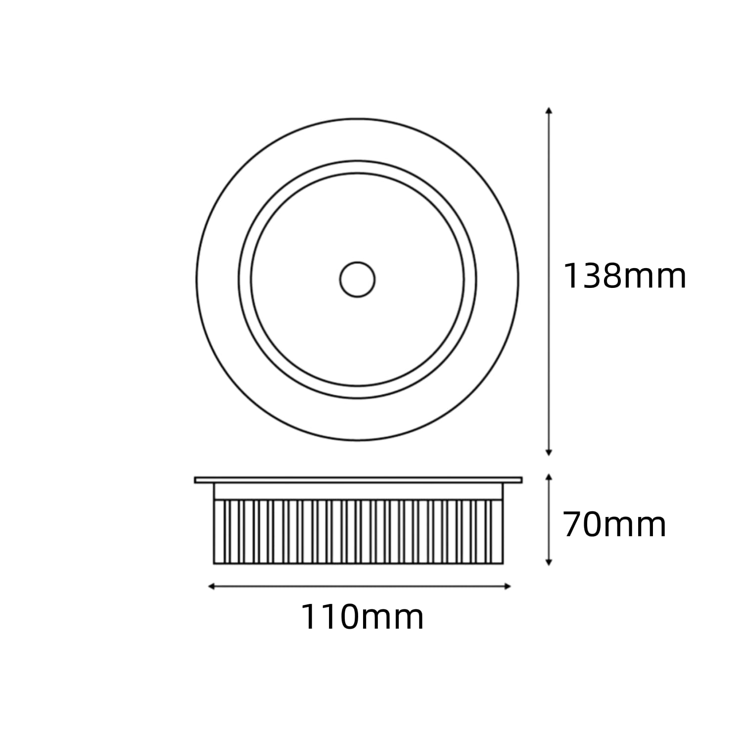 ONSSI® Foco Downlight LED para Techo 20W 2000lm,(Pack 5) Redondo Ø138mm Marco Plateado Empotrado (Blanco Neutro,4000K)