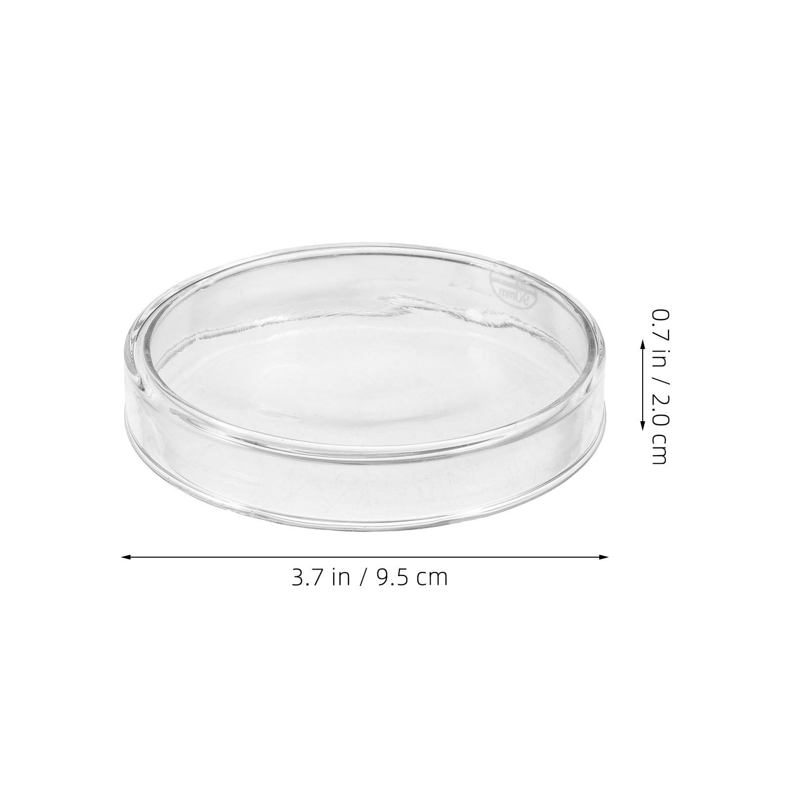 5 piastre di Petri in vetro con coperchio: piastra di coltura da laboratorio ispessita da 90 mm, piastra vuota trasparente per terreno agarizzato - contenitore per esperimenti di chimica dei