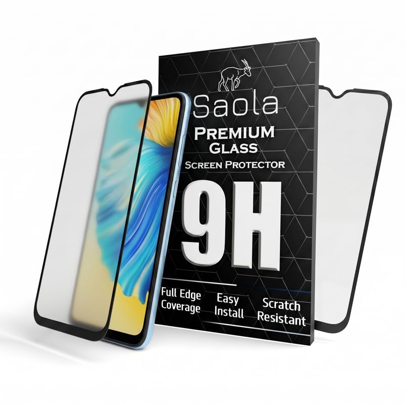 Image of Saola Anti-Glare Matte Screen Protector for Tecno Spark 8P | Smooth Touch Finish, 9H Strength Glass, Full Coverage, Bubble-Free Installation Kit | Quick & Easy Application | Pack of 1