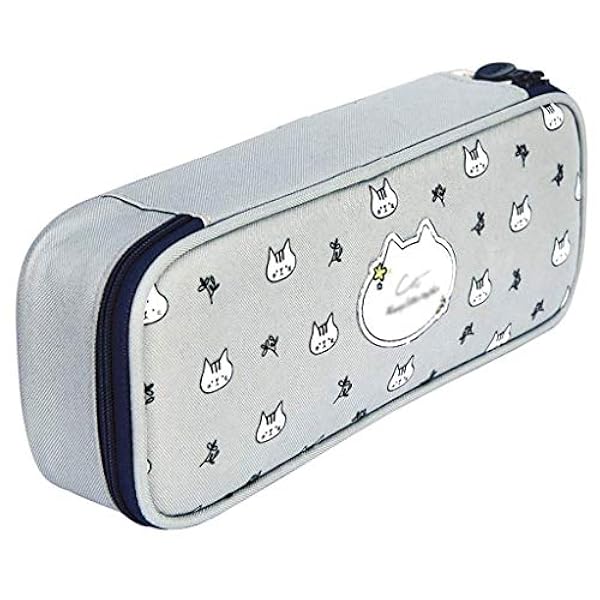 SKROWHN La Caja de lápiz - Gran Capacidad de Tela Oxford Bolso de la Pluma del Estudiante de la Caja de Modelos Masculinos Y Femeninos (Color : A)