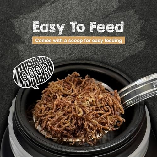 Ultra Fresh Freeze Dried Blood Worms W/High Concentration Vitamin & Probiotics, All Natural High Protein Treat For Betta, Tropical Fish thumb #5