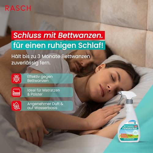 RASCH HOME DEFENDER® Bettwanzen Spray [500ML] - Spray zur Bettwanzen Bekämpfung Hochwirksam - Mittel zur Bettwanzenbekämpfung - Laborgeprüftes Anti Bettwanzenspray mit effektiver Sofortwirkung