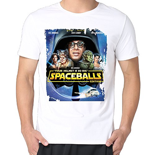 Spaceballs Blu-ray-Your Helmet Is So Big Men Cotton Short Sleeve Vintage T-shirts Tee