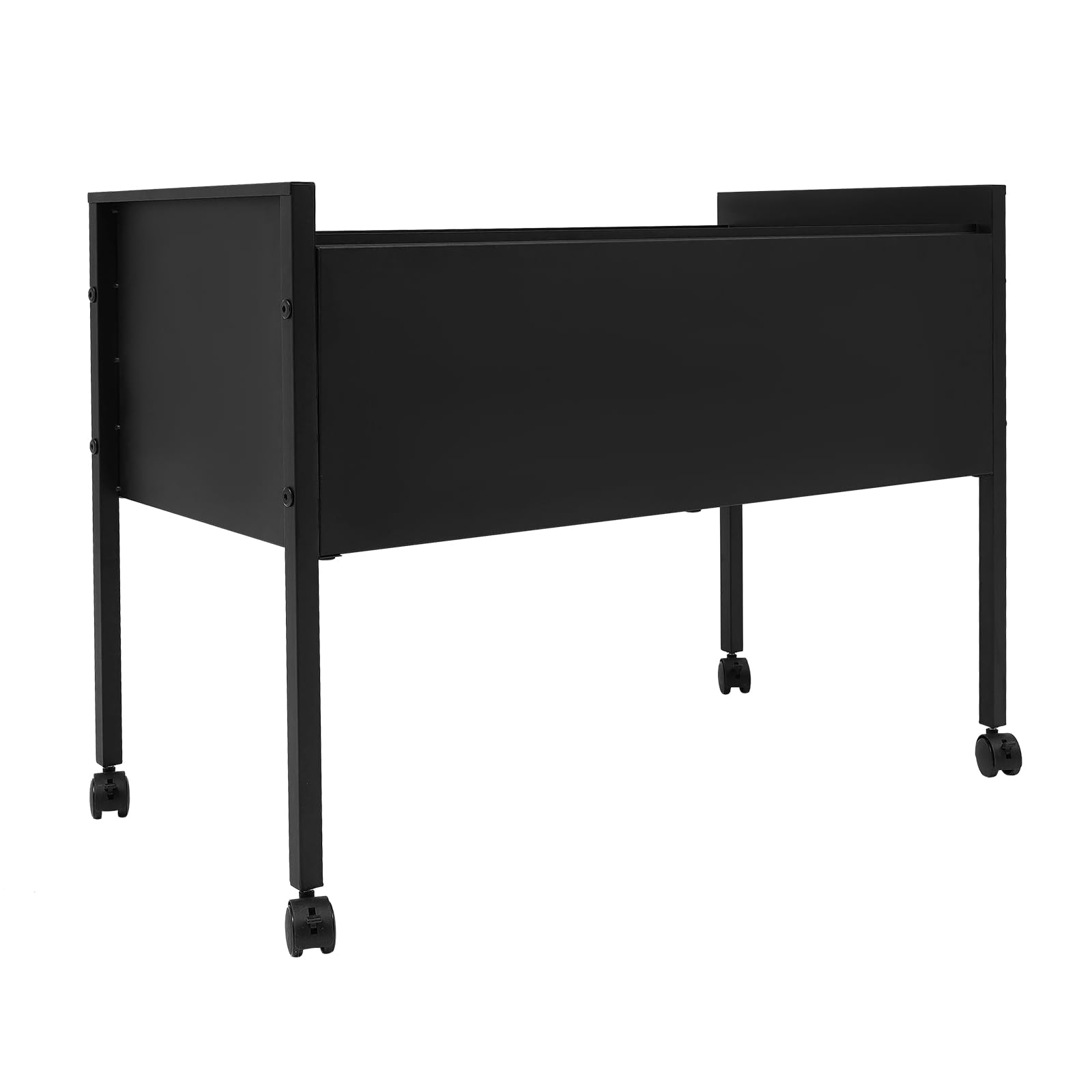 Cassettiera arrotolabile, 30 kg, con ruote e freni universali, in acciaio al carbonio, per ufficio, 80 x 42,5 x 60 cm