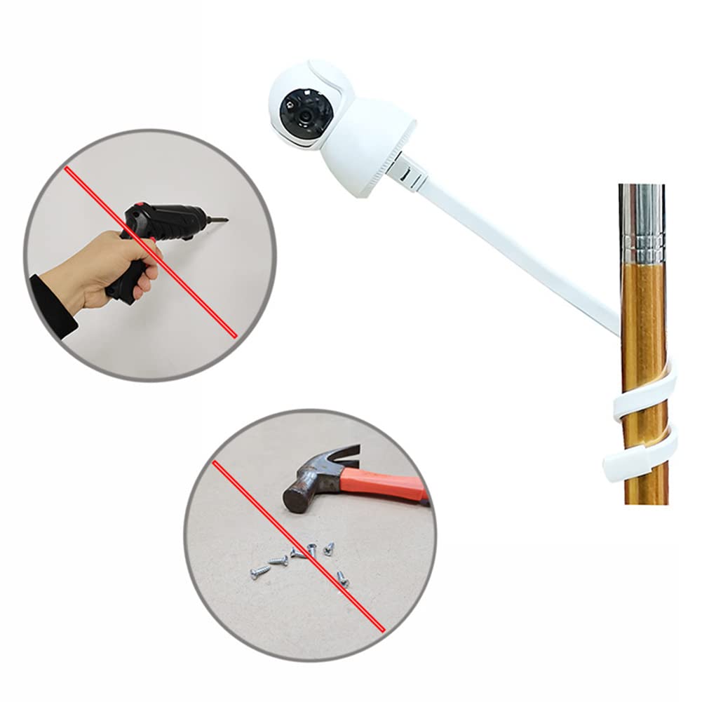 Babyfoonhouder, flexibele cliphouder, babycamerahouder, universele video-babymonitorhouder met 1/4 schroefdraadgat en schroefgesp van koper