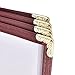 20 PCS 8.5 in x 14 in 8 View Restaurant Menu Cover All Sides are Sewn with Leatherette Trim Double Stitched with Matching Color Thread Two Elegant Gold Metal Corners US Delivery (Red)
