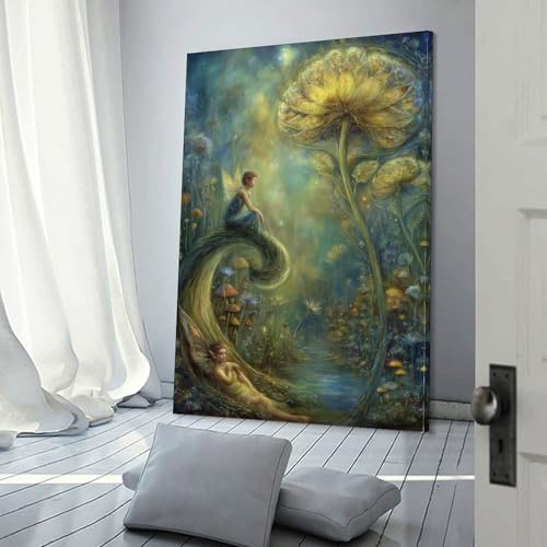 Tableau sur toile royaume féerique 60x90 cm pour déco de salon