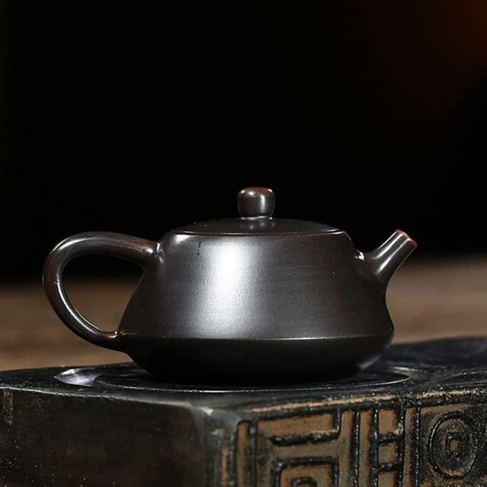 Ceramiczny zestaw do herbaty Kung Fu, 220 ml, tradycyjny fioletowy czajniczek, ręcznie rzeźbiony dzbanek do herbaty w kształcie kuli, do podróży, domu, na zewnątrz i do biura