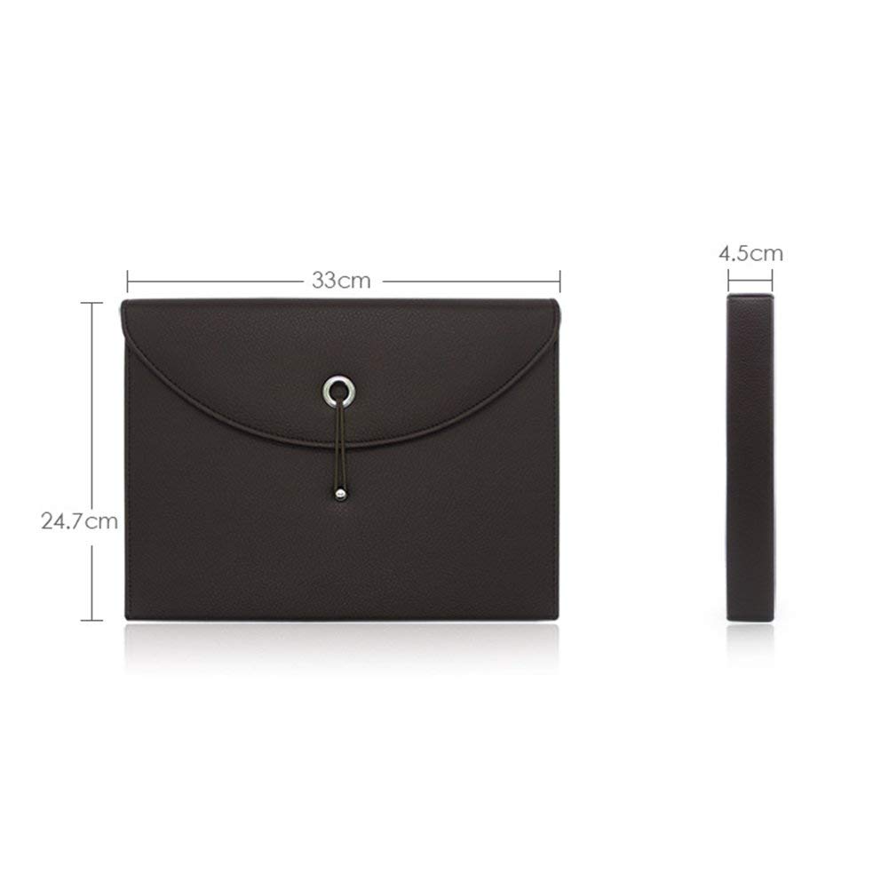 Portadocumenti A4 da Ufficio con 13 Tasche - GossipBoy Organizzatore di File espandibile in Ecopelle Cartella da Lavoro a Fisarmonica - Design con Chiusura Facile