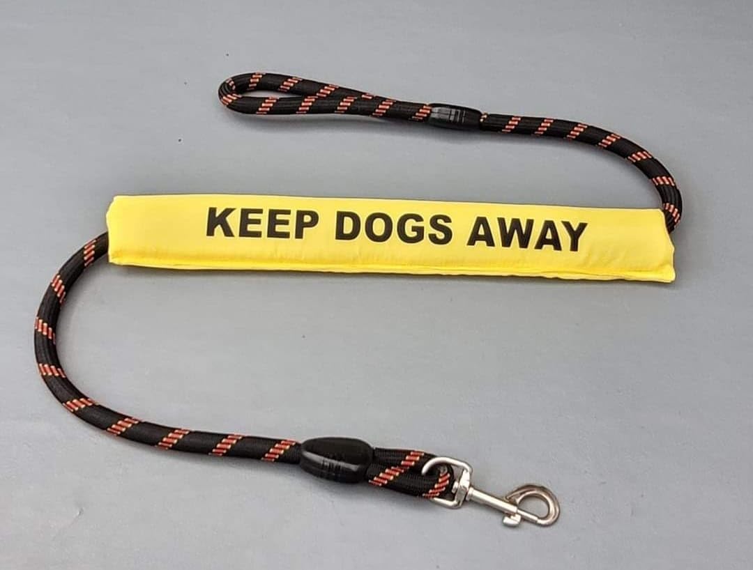 Keep dogs away dog lead sleeve cover wrap, colour choices (red)