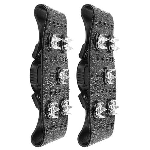 Crampones para zapatos – Crampones con 5 garras para nieve y hielo, de seguridad para zapatillas de deporte | Para zapatos botas zapatillas senderismo escalada esquí camping senderismo viaje