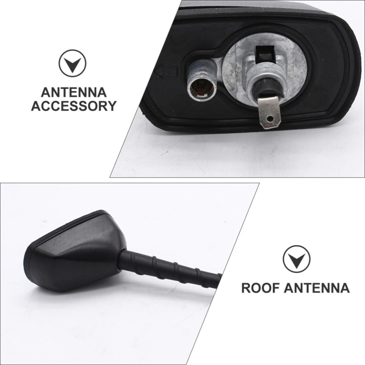 Hemobllo Antenna Resistente Tetto Abs Auto Alluminio in di Nero Lega per Decorazione Compattta Facile da Sostituire per Accessorio Modificato Tettuccio