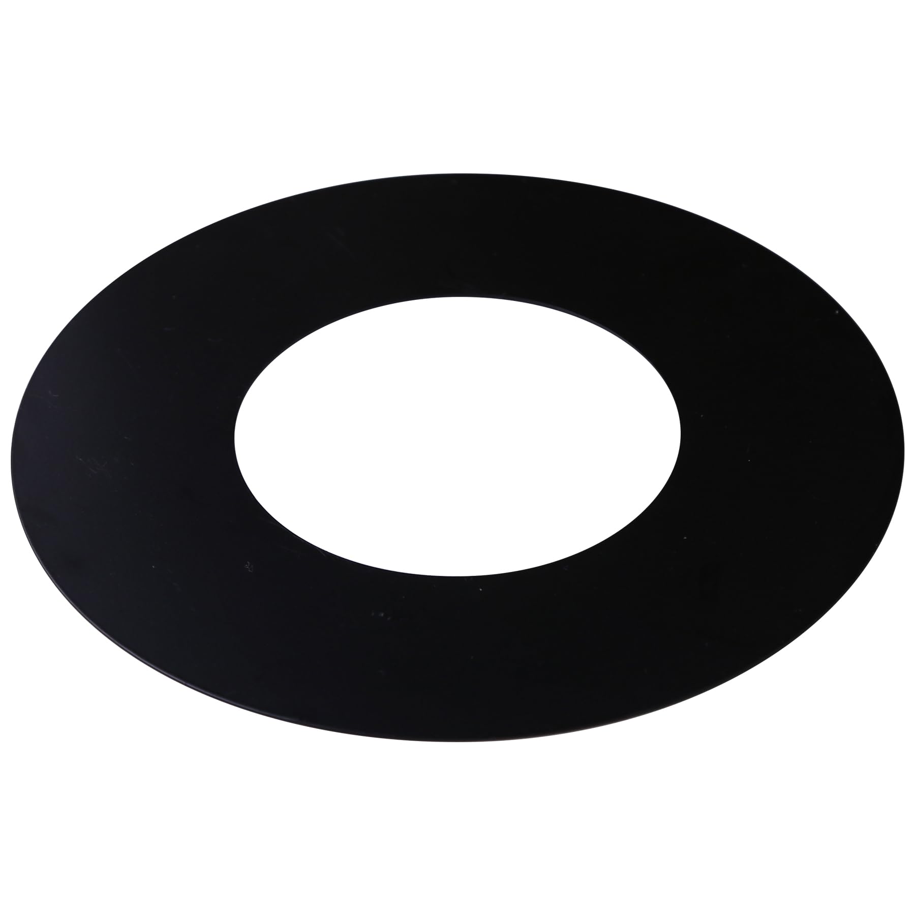 The Can Converter Ceiling Medallion for Recessed Can Light, Iron Ceiling Decorative Flat Goof Ring & Cover Plate for 5" & 6" Chandeliers & Pendants, Matte Black, 1 Pack