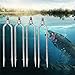 EVTSCAN 4 PCS Stainless Steel Fishing Spear with 2 Prongs, 8mm Threaded Fishing Harpoon Gaff Hook for Outdoor Fishing Tackle